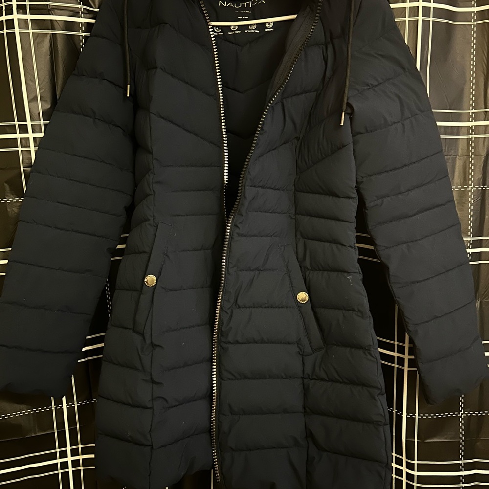 Nautica Black Puffer Coat